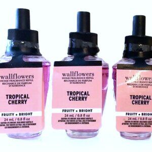 3pc Bath & Body Works Tropical Cherry Wallflowers Fragrance Refill Bulbs